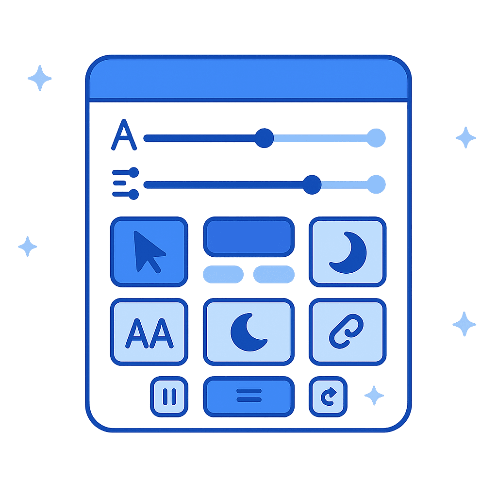 Preview of the GetWCAG accessibility widget